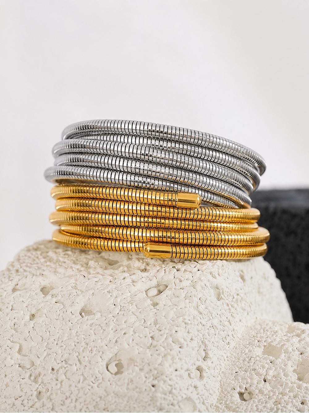 Gold Plated Coil Wrap Bracelet - Picture 5 of 6
